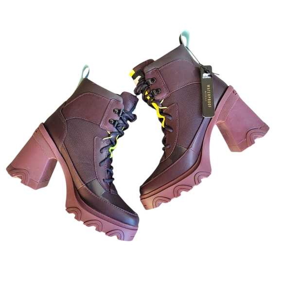 SOREL New Cinder Sea Sprite Waterproof Brex Heel Lace Bootie Size 5 - Picture 3 of 16